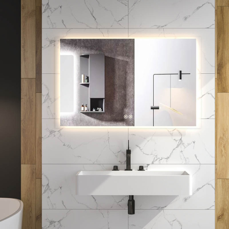 Oglinda Fluminia, Rodin 120, dreptunghiulara, cu LED, 3 culori, dezaburire, 120 cm [1]