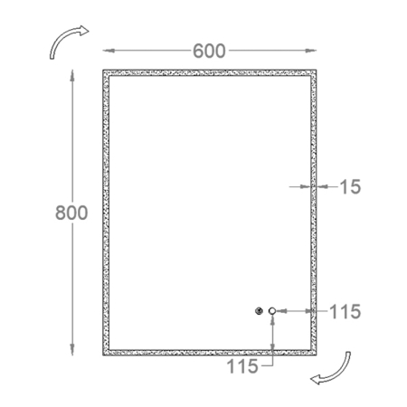 Oglinda Fluminia, Siza, cu iluminare LED [5]