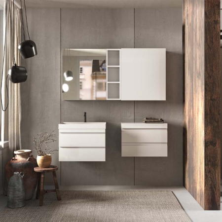 Mobilier pentru baie - Oglinda Kolpasan, Sava, dreptunghiulara, cu rama de aluminiu, 60 x h70 cm