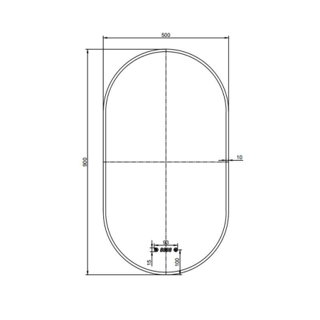 Oglinda LED Fluminia Canaria 90 Clock, dezaburire, ceas digital, iluminare perimetrala, gold [1]