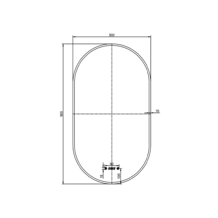 Oglinda LED Fluminia Canaria 90 Clock, dezaburire, ceas digital, iluminare perimetrala, negru [1]