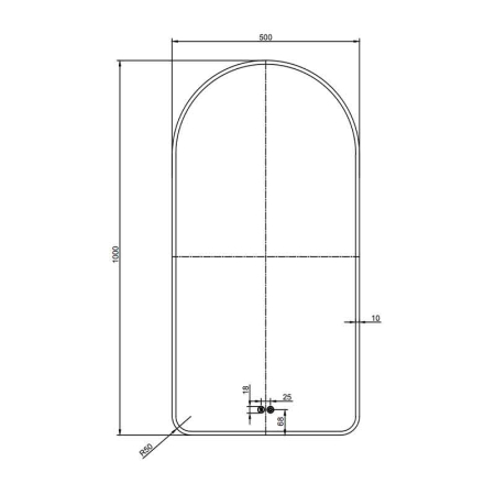 Oglinda LED Fluminia Gaudi Black, 50x100cm, dezaburire, lumina ambientala, rama neagra [1]