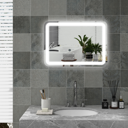  Oglinda pentru baie cu lumini LED, 70 x 50 cm [1]