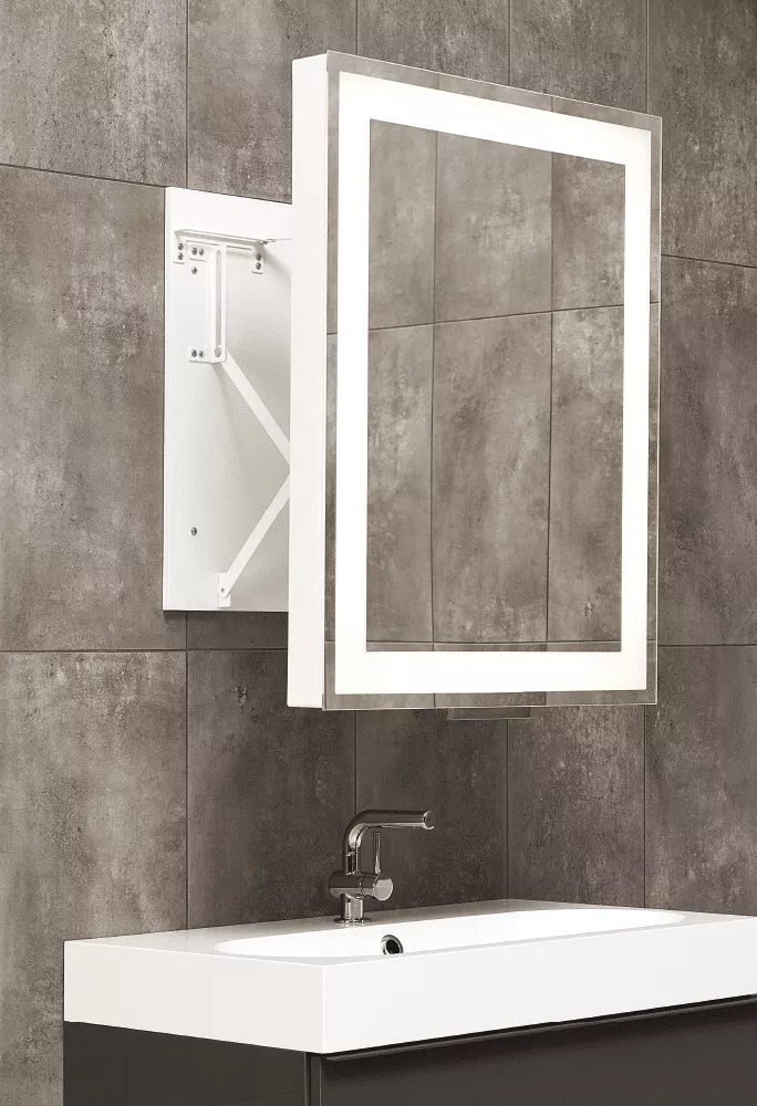 Oglinda suspendata Miior Get, 60 x 78 cm, iluminare, extensibila, 027-500-VERT-305682 [1]