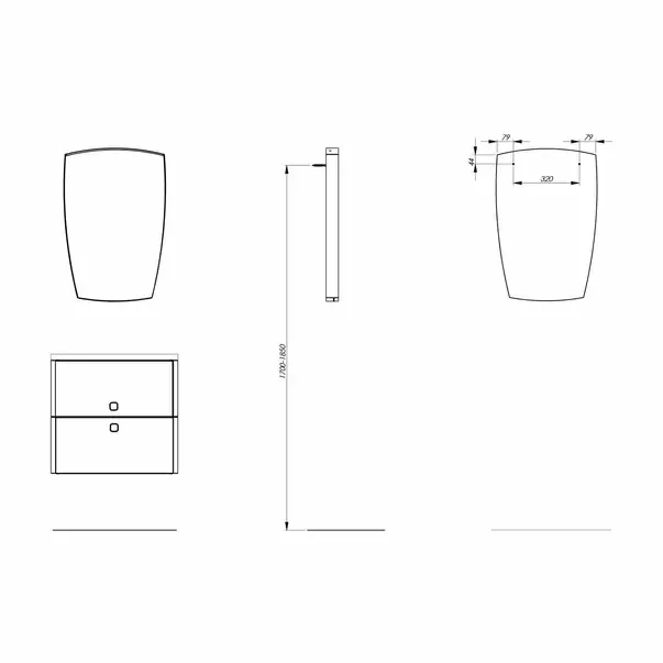 Oglinda suspendata Oristo Louis, 50 x 72 cm, mat, albastru, 50-L-RA-50-14 [6]