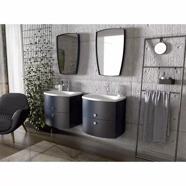 Oglinda suspendata Oristo Louis, 50 x 72 cm, mat, negru, 50-L-RA-50-7 [4]