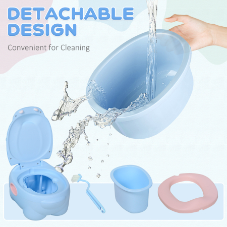  Olita Copii - 6+ Luni, Hipopotam Albastru Antialunecare [4]