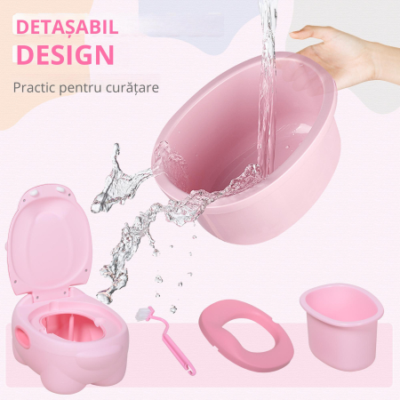  Olita Copii Hipopotam Roz - Antialunecare, de la 6 Luni [5]