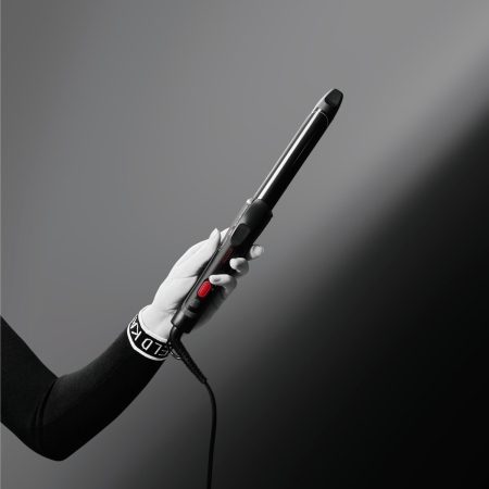 Ondulator de par Rowenta Karl Lagerfeld CF321LF0, învelis exclusiv Keratin & Glow, 200°C, cablul 1.8m, negru&rosu [6]