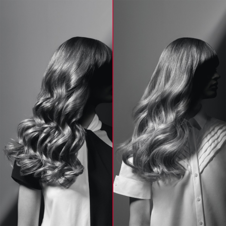 Ondulator de par Rowenta Karl Lagerfeld CF321LF0, învelis exclusiv Keratin & Glow, 200°C, cablul 1.8m, negru&rosu [9]