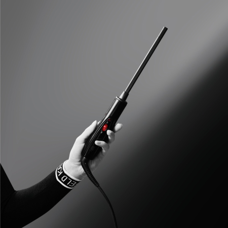 Ondulator de par Rowenta Karl Lagerfeld Curls Forever CF311LF0, diametru 10mm, 180° C, învelis Keratin&Shine, încalzire rapida, manusa de protecție, cablul 1.8m, negru&rosu [5]