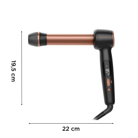 Ondulator de par Rowenta Twist Curl CF4620E0, ajustabil pe 3 diametre, temperatura ajustabila, invelis ceramic, 75 W, negru & roz [12]
