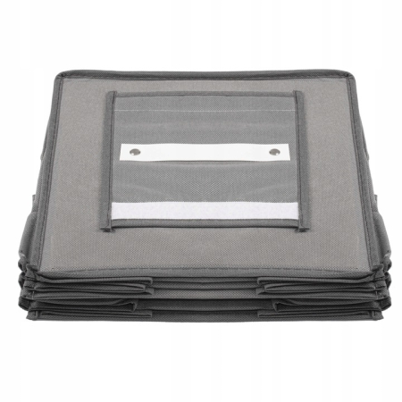 Organizator dulap Sersimo, 4 compartimente, textil, 80cm, gri [5]