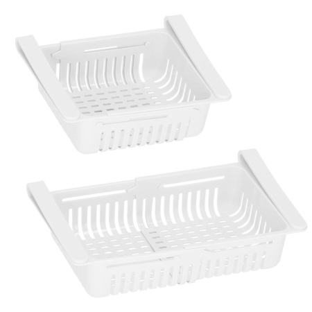 Organizator frigider, model cos extensibil, 16x28.5cm, alb [7]