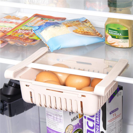Organizator frigider, model cos extensibil, 16x28.5cm, crem [11]