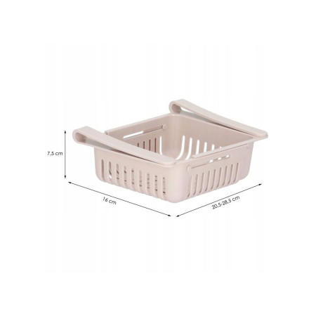 Organizator frigider, model cos extensibil, 16x28.5cm, crem [13]