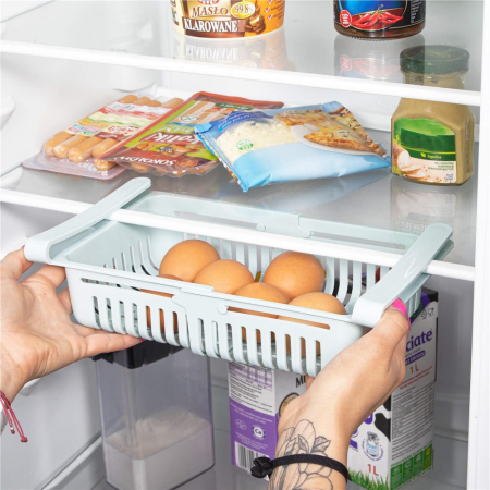 Organizator frigider, model cos extensibil, 16x28.5cm, menta [12]