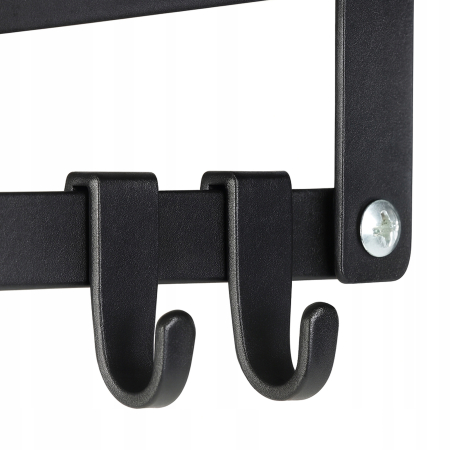 Organizator magnetic de bucatarie pentru frigider sau perete, cu 2 rafturi metalice pentru condimente, suport pentru rola de prosop de hartie si 4 car [2]