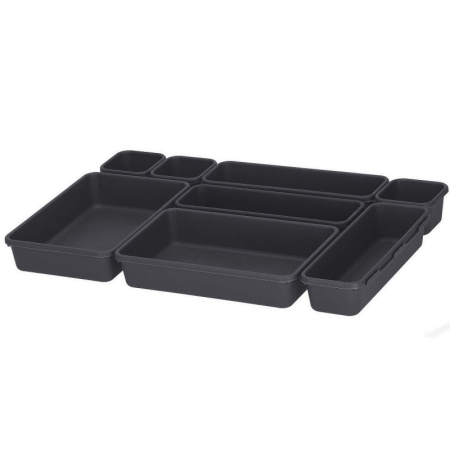 Organizator sertar bucatarie, 8 piese, negru [7]