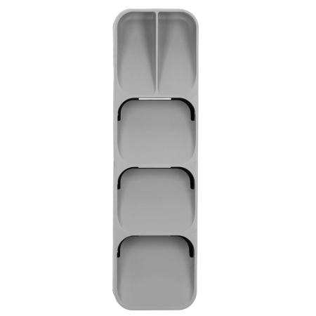 Organizator tacamuri sertar, 5 compartimente, 40x11x5,5cm, gri [7]