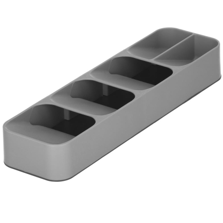 Organizator tacamuri sertar, 5 compartimente, 40x11x5,5cm, gri [4]