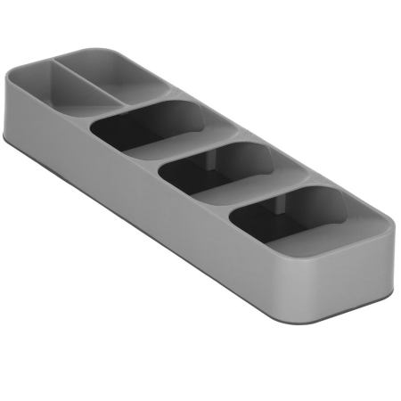 Organizator tacamuri sertar, 5 compartimente, 40x11x5,5cm, gri [1]