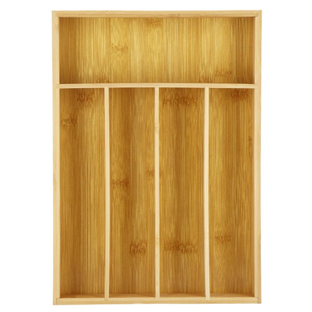 Organizator tacamuri si ustensile bucatarie, bambus, 25x35x5cm [13]