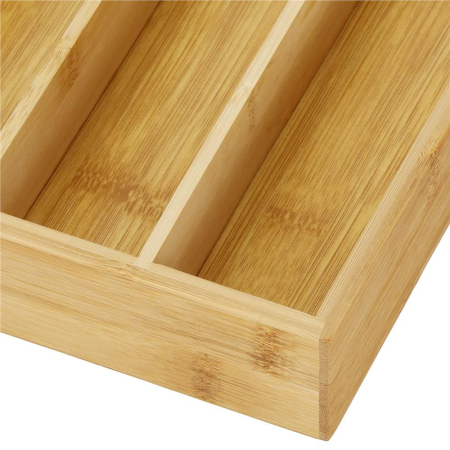 Organizator tacamuri si ustensile bucatarie, bambus, 25x35x5cm [10]