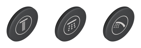 Suporturi si accesorii de baie - Ornament Grohe 14079XH0, SmartControl, 3 capace, ABS, negru
