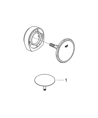 Ornament preaplin si evacuare Grohe 19952AL0, TalentoFill, pentru evacuare cada Grohe, mat, grafit [3]