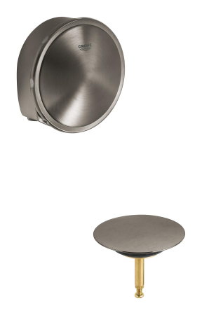 Baie - Ornament preaplin si evacuare Grohe 19952AL0, TalentoFill, pentru evacuare cada Grohe, mat, grafit