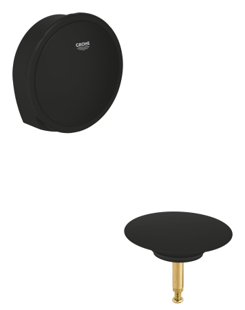Ornament preaplin si evacuare Grohe 19952KF0, TalentoFill, pentru evacuare cada Grohe, mat, negru [1]