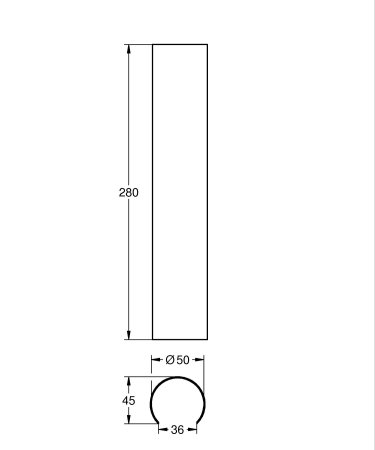 Ornament sifon lavoar Grohe 1010080000, 280 mm, 45 mm, 50 diametru, universal, sub lavoar, alama, abs, Crom [3]