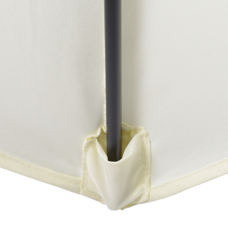  Outusnny Umbrela 2x2 m de Gradina cu Stalp Central, Umbrela pentru Exterior din Aluminiu, Bej [7]