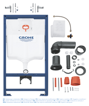 Pachet 2in1 cadru WC Rapid SL Grohe 38536001, 1130 mm, 500 mm, 90, 110 mm, 2 moduri spalare, incastrat, otel [5]