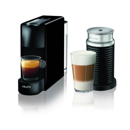 Pachet Espressor Nespresso by Krups Essenza Mini XN111810, 1450W, 19 Bar & Aparat pentru spumare lapte Aeroccino 3 Negru, 0.6L, negru [2]