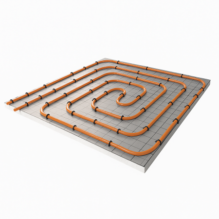 Pachet incalzire in pardoseala Giacomini, 110 mp, teava PEX-b cu bariera anti-oxigen EVOH, Distribuitor, Caseta Distribuitor, Placa Tacker, Aditiv Sapa, Cleme Tacker, Cot Ghidaj [3]