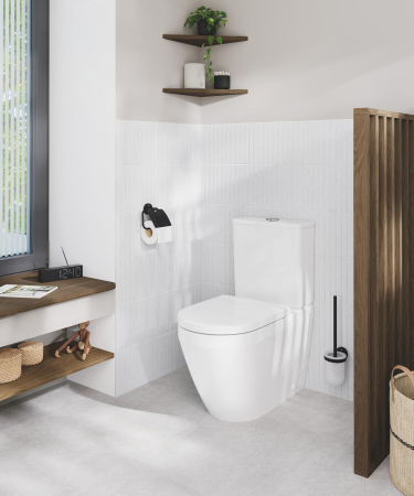 Pachet WC Grohe 102513SH00, Euro Ceramic, pe podea, Rimless, capac SoftClose, alb [6]