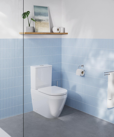 Baie - Pachet WC Grohe 102513SH00, Euro Ceramic, pe podea, Rimless, capac SoftClose, alb