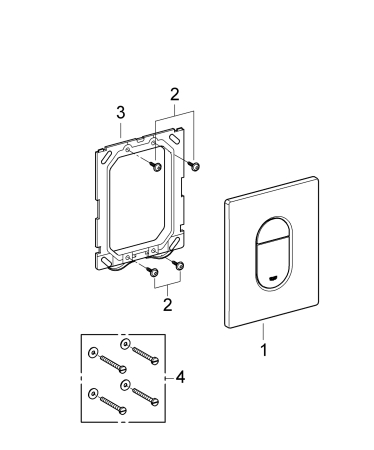 Pachet WC Grohe 39700000, 156 mm, 197 mm, 90, 110 mm, 480 mm, 540 mm, 374 mm, 2 moduri spalare, Lucios [2]