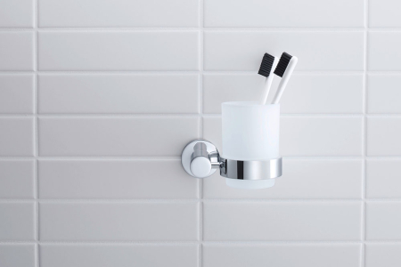 Pahar baie Duravit 0099201000, D-Code, tip instalare pe perete, calitate superioara pentru baia ta, crom [2]