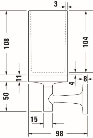 Pahar baie Duravit 0099310400, Starck T, tip instalare pe perete, calitate superioara pentru baia ta, bronz [6]