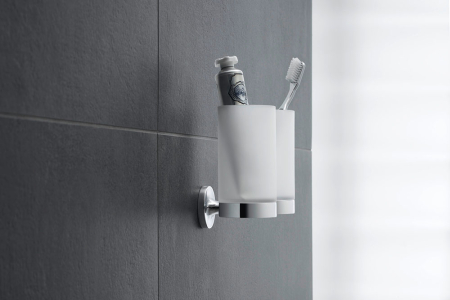 Pahar baie Duravit 0099481000, Starck T, tip instalare pe perete, calitate superioara pentru baia ta, crom [3]