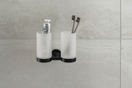 Pahar baie Duravit 0099484600, Starck T, tip instalare pe perete, calitate superioara pentru baia ta, negru [5]