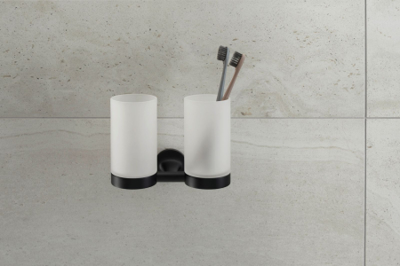 Pahar baie Duravit 0099484600, Starck T, tip instalare pe perete, calitate superioara pentru baia ta, negru [6]