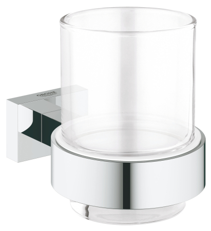 Accesorii baie - Pahar baie Grohe 40755001, 107 mm, 95 mm, 1 orificii instalare, 140 volum ml, pe perete, metal, Crom
