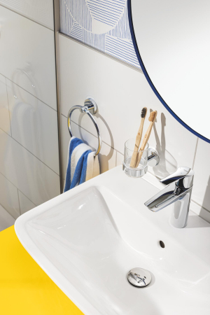 Pahar baie Grohe 41194000, 99 mm, 106 mm, 2 orificii instalare, 150 volum ml, pe perete, sticla, metal, Crom [2]