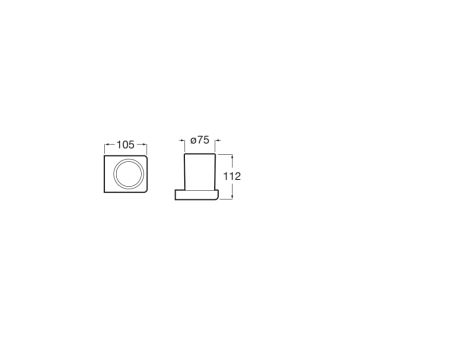 Pahar baie Roca A817021001, 2 orificii instalare, pe perete, metal, sticla, elemente fixare ascunse, Crom [1]