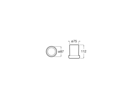 Pahar baie Roca A817022001, pe blat, sticla, metal, pahar, Crom [1]