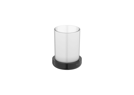Baie - Pahar baie Roca A817022CN0, Tempo, tip instalare pe blat, seria Tempo, design modern, cromat, finisaj lucios, negru